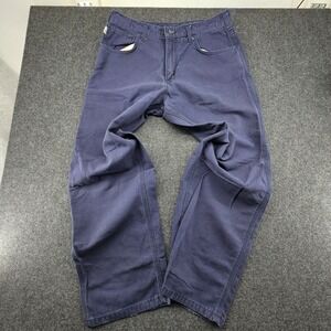 Carhartt FR Flame Resistant Canvas Pants 34x30 Navy FRB159-DNY Loose Fit CAT 2